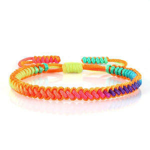Bracelet Tressé Rainbow Nœuds Homme Femme Amitié Voyages Fêtes - Bijou Bracelet GoHappy
