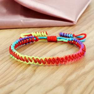 Bracelet Tressé Rainbow Nœuds Homme Femme Amitié Voyages Fêtes - Bijou Bracelet GoHappy