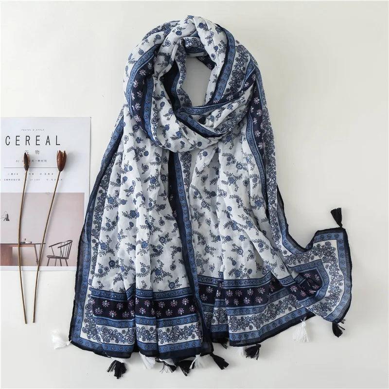 64 Foulards en Coton Look Décontracté et Chic - foulard GoHappy