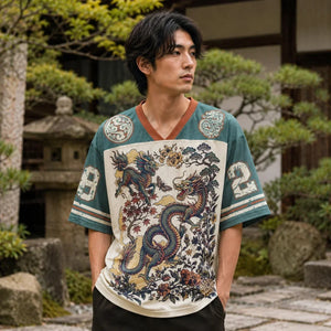 Kyoto Legends T-shirts homme col V motifs japonais - t-shirt homme GoHappy