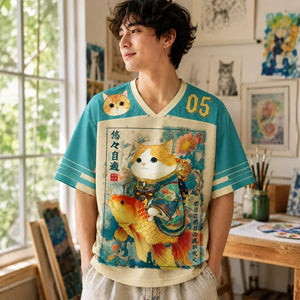 Kyoto Legends T-shirts homme col V motifs japonais - t-shirt homme GoHappy
