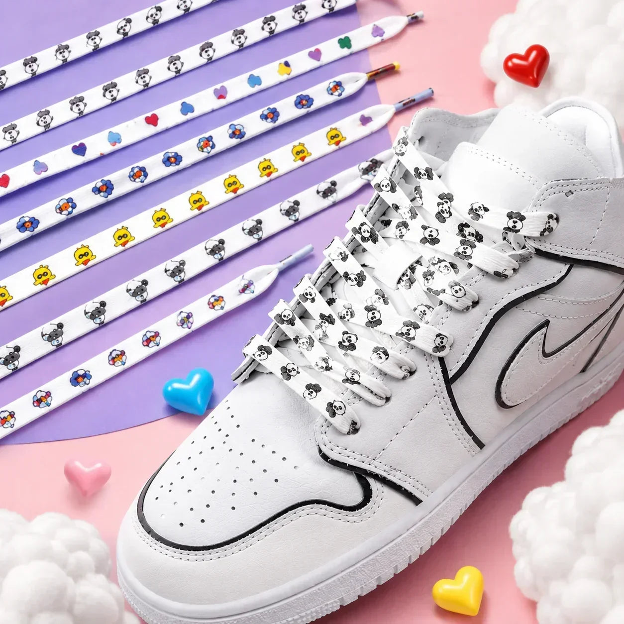 Lacets plats fun motifs cartoon sneakers originales - lacets de sneakers GoHappy