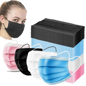 Masques chirurgicaux jetables - Lot de 50 pièces - 4 Couleurs - masques chirurgicaux GoHappy