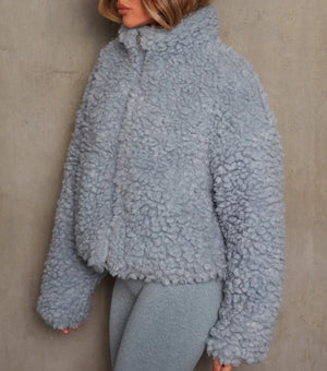 Veste courte en laine d'agneau épaisse - Mode automne/hiver 2024/25 - veste GoHappy