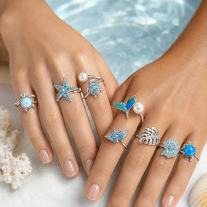 Ocean Dream Bagues argent 925 Bijoux marins - bague GoHappy
