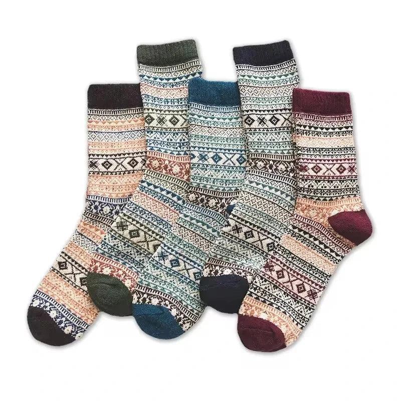 Chaussettes Laine Hiver Homme - Lot de 5 - chaussettes d'hiver GoHappy