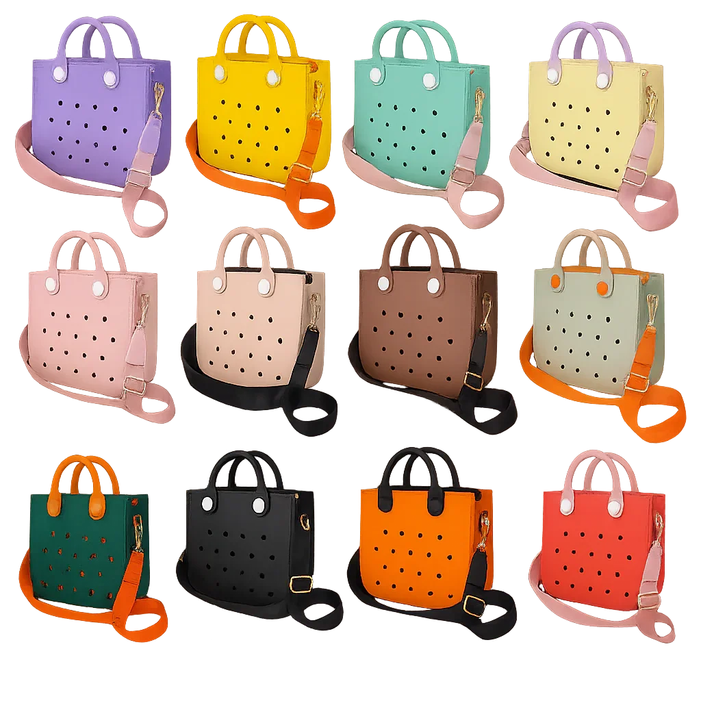 Portofino cabas EVA rigide perforé multicolore