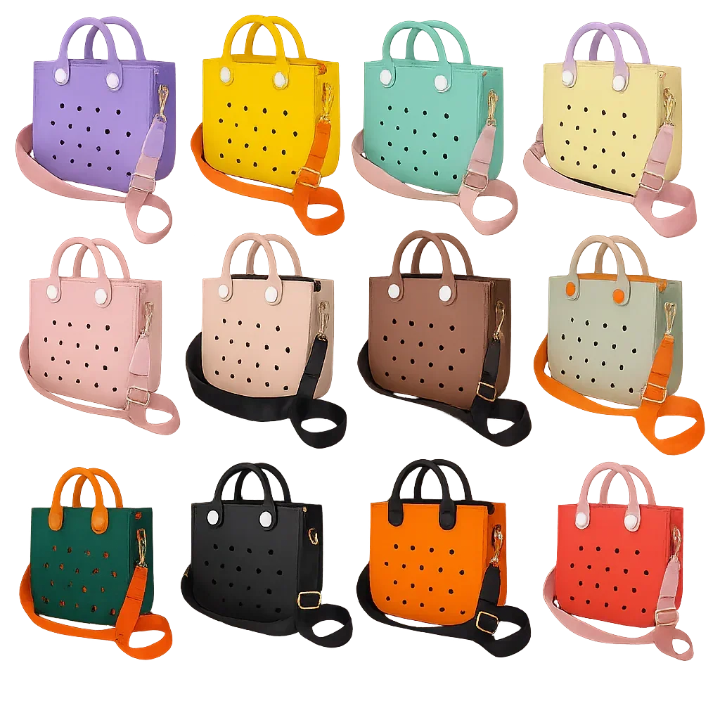 Portofino cabas EVA rigide perforé multicolore - sac perforé EVA GoHappy