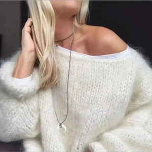Pull en mohair moelleux à manches longues - Pull-Over GoHappy