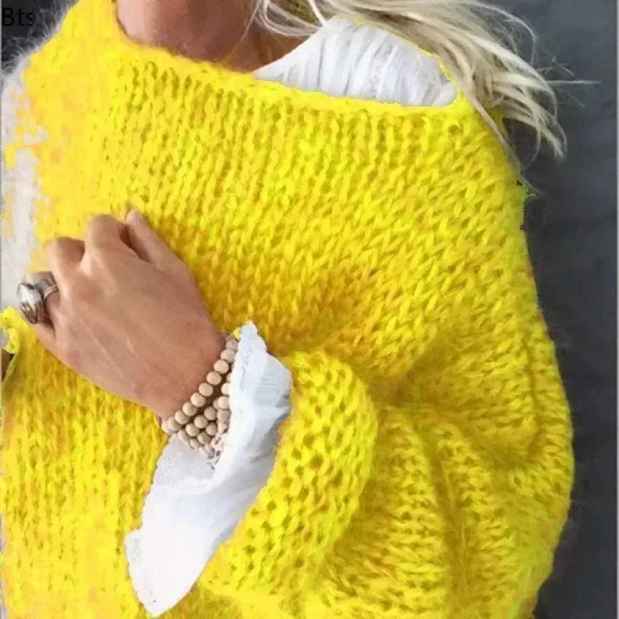 Pull en mohair moelleux à manches longues - Pull-Over GoHappy