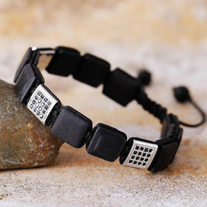 Bracelet Macramé Homme en Pierres Naturelles - Bijou Bracelet GoHappy