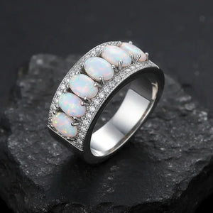 Aurora Glow bague femme effet opale irisée - bague femme GoHappy