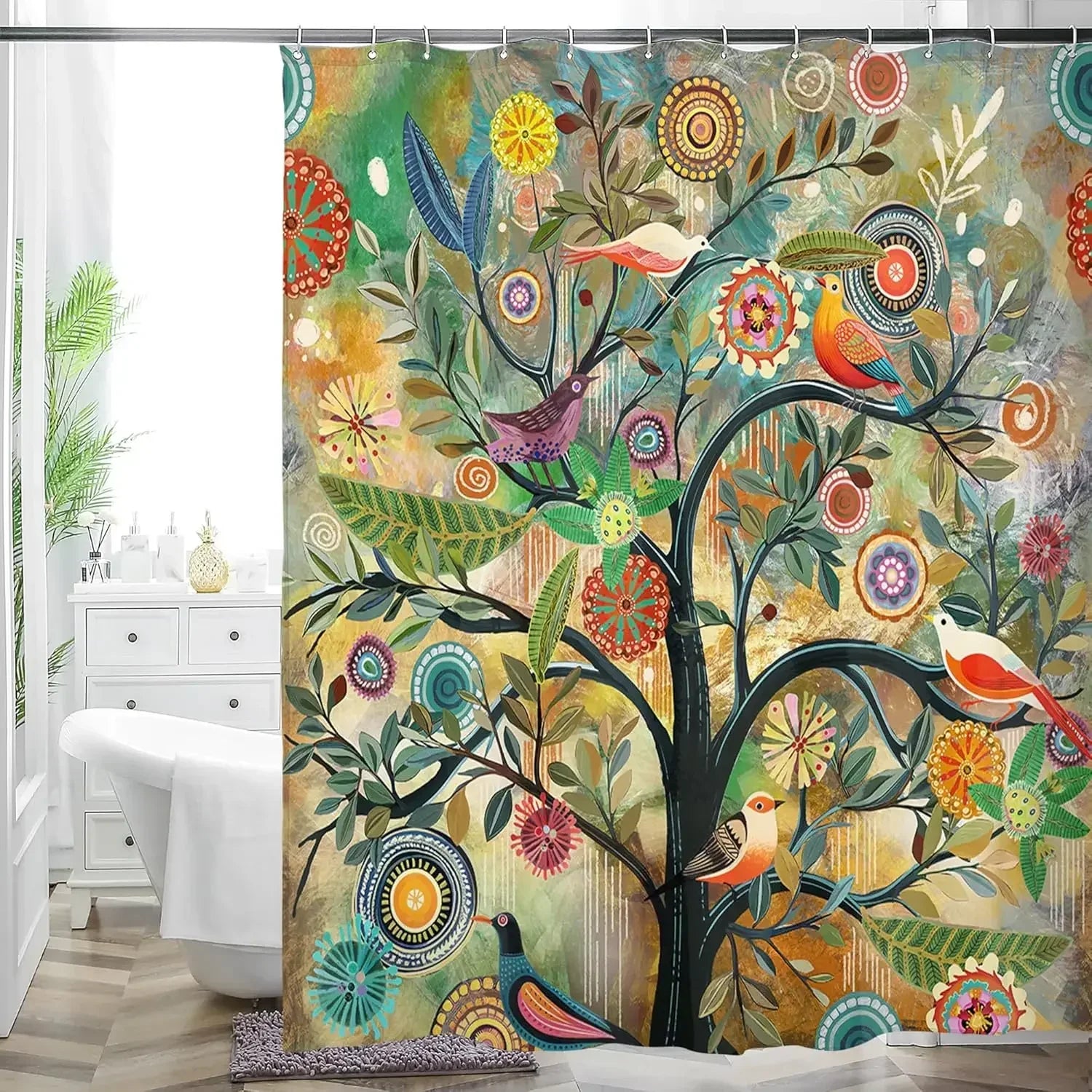 Rideau Douche Inspirant Nature Plantes 26 Designs Multi-Tailles - rideaux de douche GoHappy