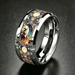 Moon Witch bague acier inoxydable lune sorcière - bague femme GoHappy
