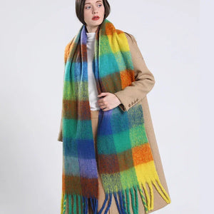 Echarpe Douce Rainbow Hiver - Cachemire et Style Bohème - écharpe GoHappy