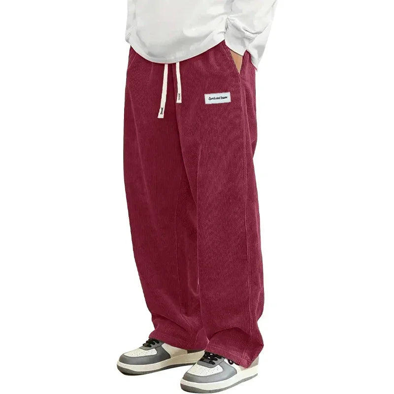 Pantalon Urban Cord Homme Velours Côtelé Coupe Large - pantalons homme GoHappy