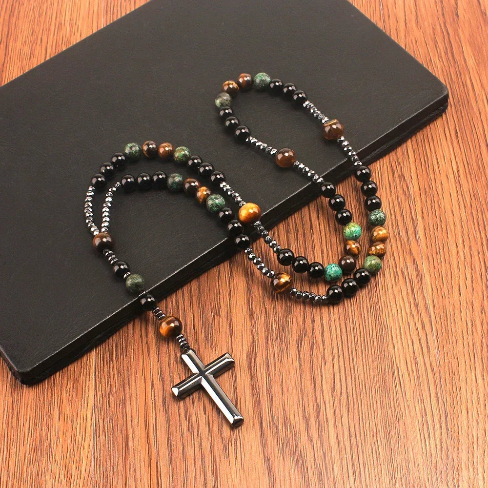 Collier Rosary en Pierres Naturelles Uniques - Bijou Collier GoHappy
