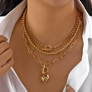 Colliers style bohème multirangs œil et croix - Colliers style bohème multirangs GoHappy