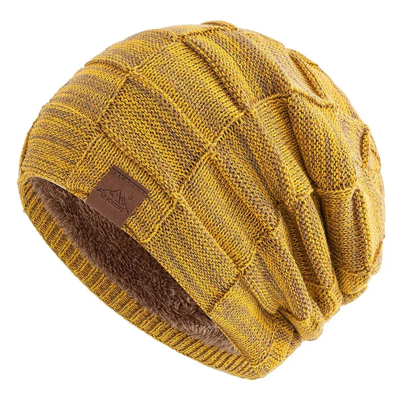 Bonnet d’Hiver Femme à Maille Mélangée - Style Casual et Chaleur Assurée