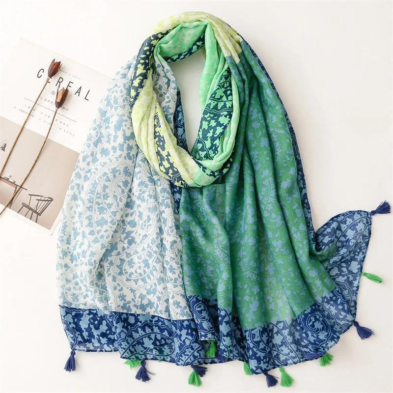 64 Foulards en Coton Look Décontracté et Chic - foulard GoHappy