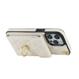 Coque Portefeuille Matelassée Bandoulière iPhone Apple 11 au 16 & plus - coque pour smartphone GoHappy