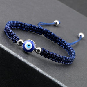 Bracelets Porte-Bonheur Evil Eye en Tissu Tressé - Bracelets Porte-Bonheur GoHappy