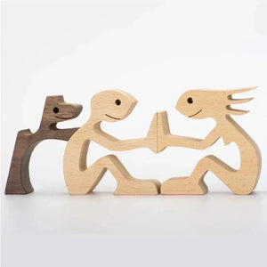 Sculpture Bois Compagnon Fidèle Gravure Personnalisée Mémorial - Décoration GoHappy