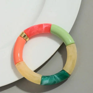 Bracelets acryliques bohème femme – 28 modèles colorés à mixer - Bijou Bracelet GoHappy
