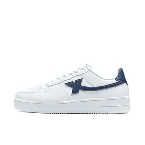 baskets blanches détail bleu femme homme sneakers confort tendance GoHappy France