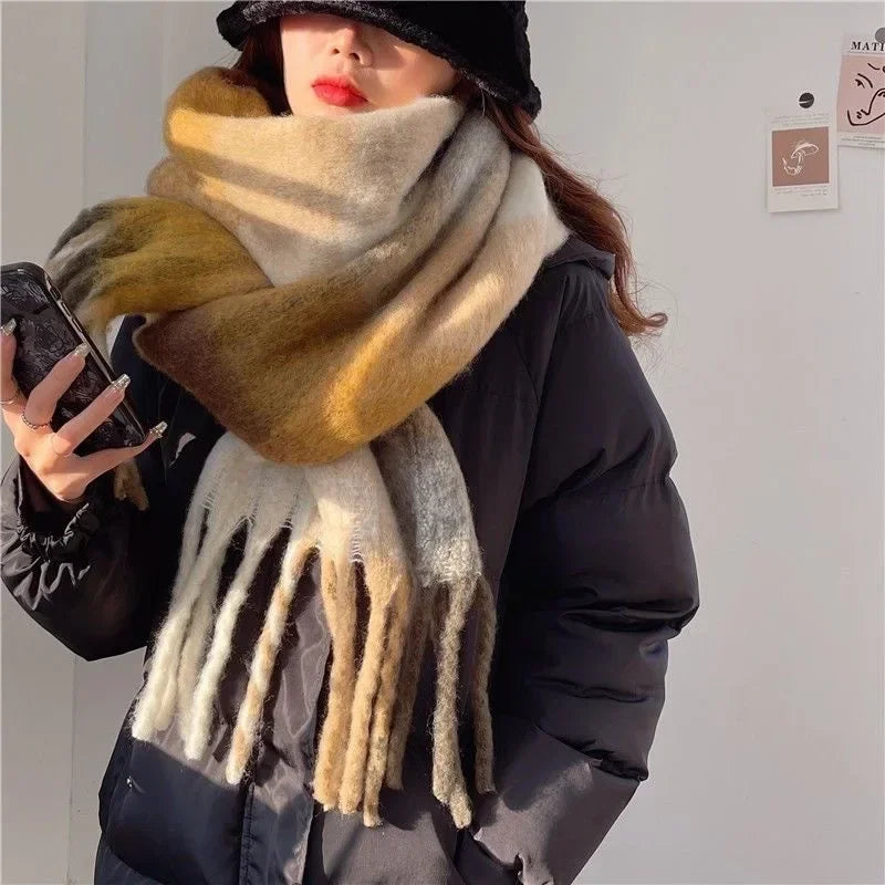Echarpe Douce Rainbow Hiver - Cachemire et Style Bohème - écharpe GoHappy