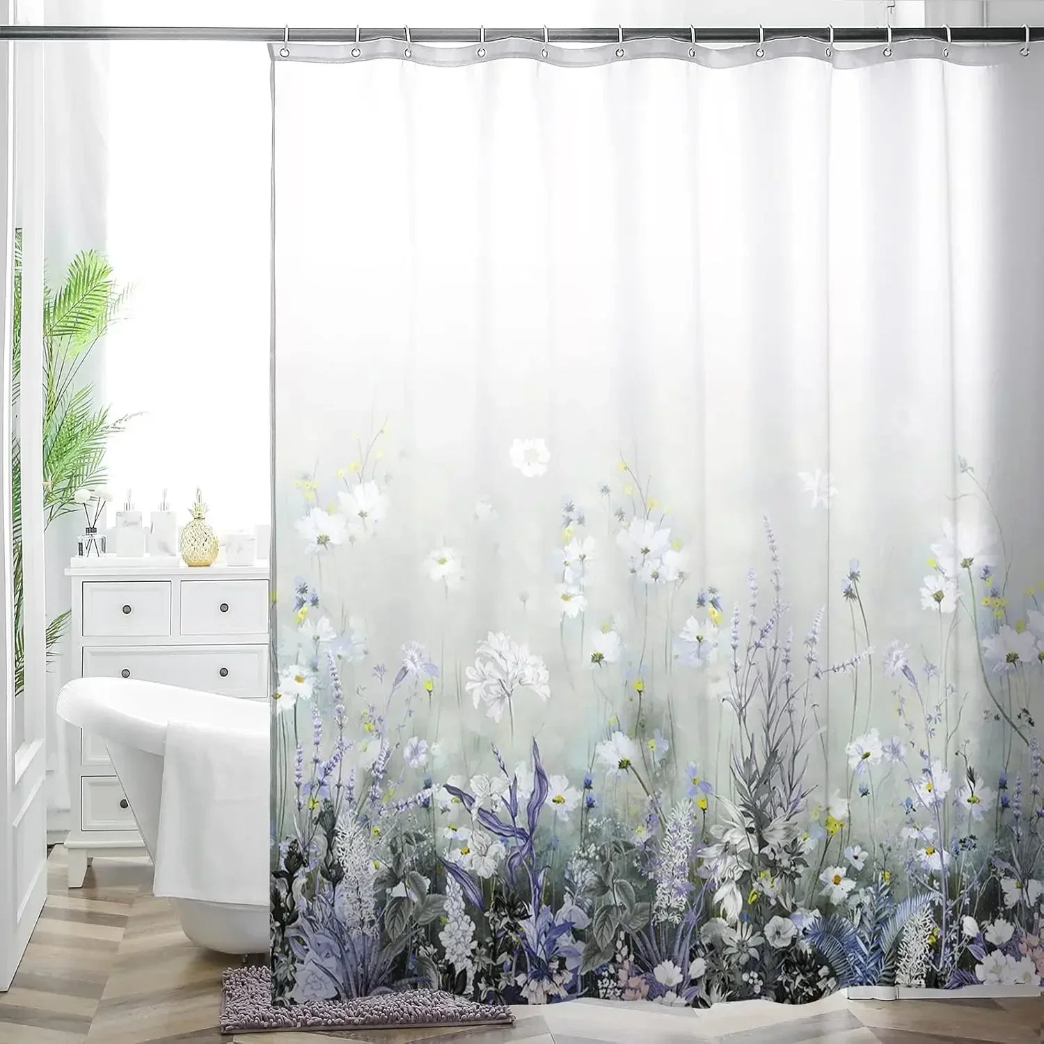 Rideau Douche Inspirant Nature Plantes 26 Designs Multi-Tailles - rideaux de douche GoHappy