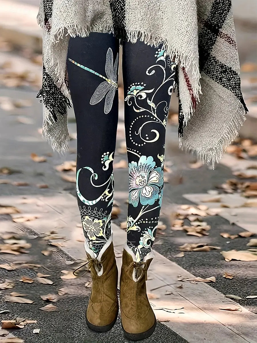 Floral Spirit leggings femme extensible automne hiver