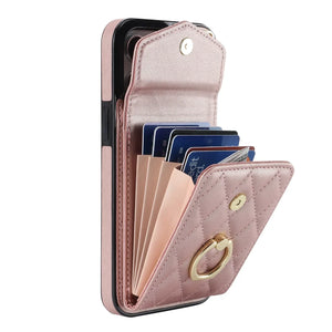 Coque Portefeuille Matelassée Bandoulière iPhone Apple 11 au 16 & plus - coque pour smartphone GoHappy