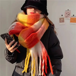 Echarpe Douce Rainbow Hiver - Cachemire et Style Bohème - écharpe GoHappy