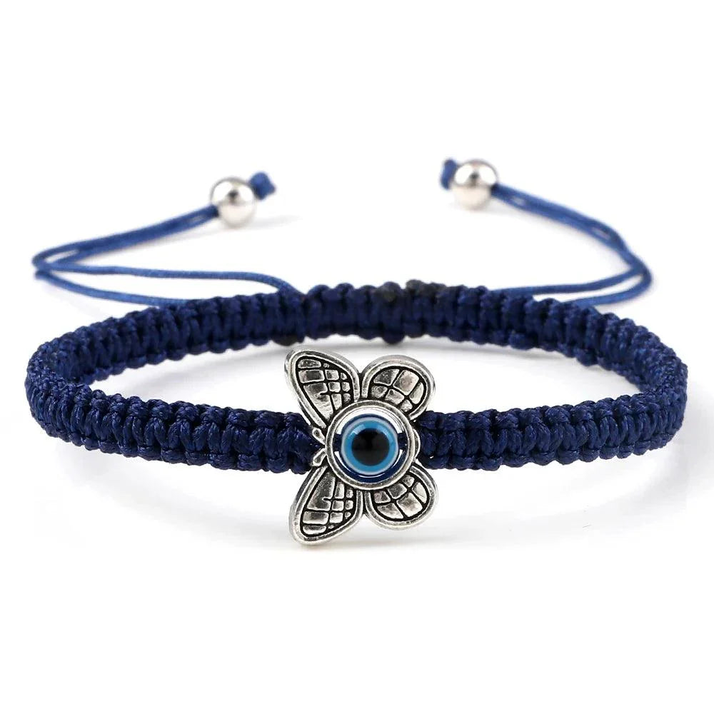 Bracelets Porte-Bonheur Evil Eye en Tissu Tressé - Bracelets Porte-Bonheur GoHappy