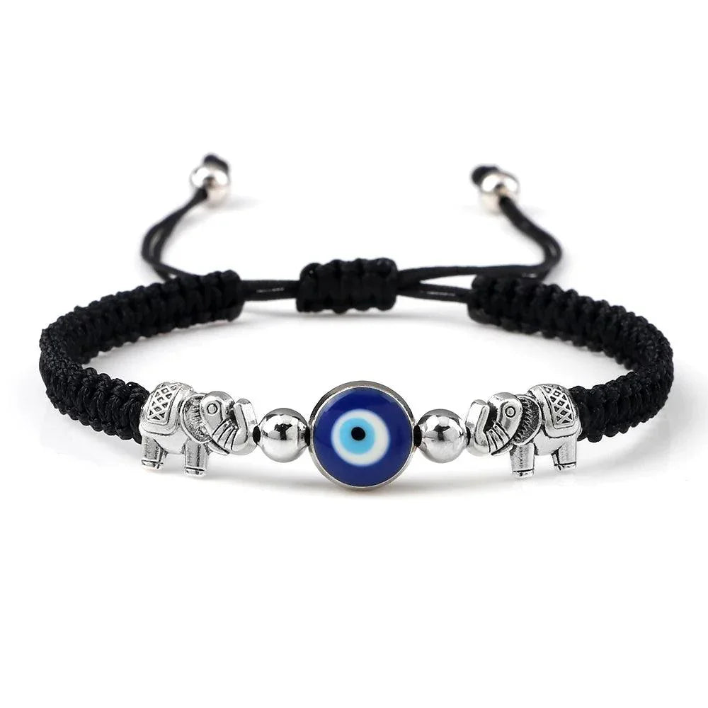 Bracelets Porte-Bonheur Evil Eye en Tissu Tressé - Bracelets Porte-Bonheur GoHappy