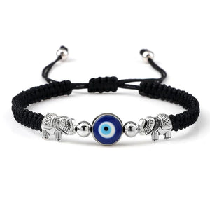 Bracelets Porte-Bonheur Evil Eye en Tissu Tressé - Bracelets Porte-Bonheur GoHappy