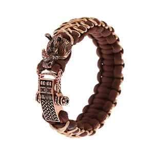 Bracelet Homme Viking Nordique Tressé Main Crâne Punk Antique - GoHappy France - bracelet homme GoHappy
