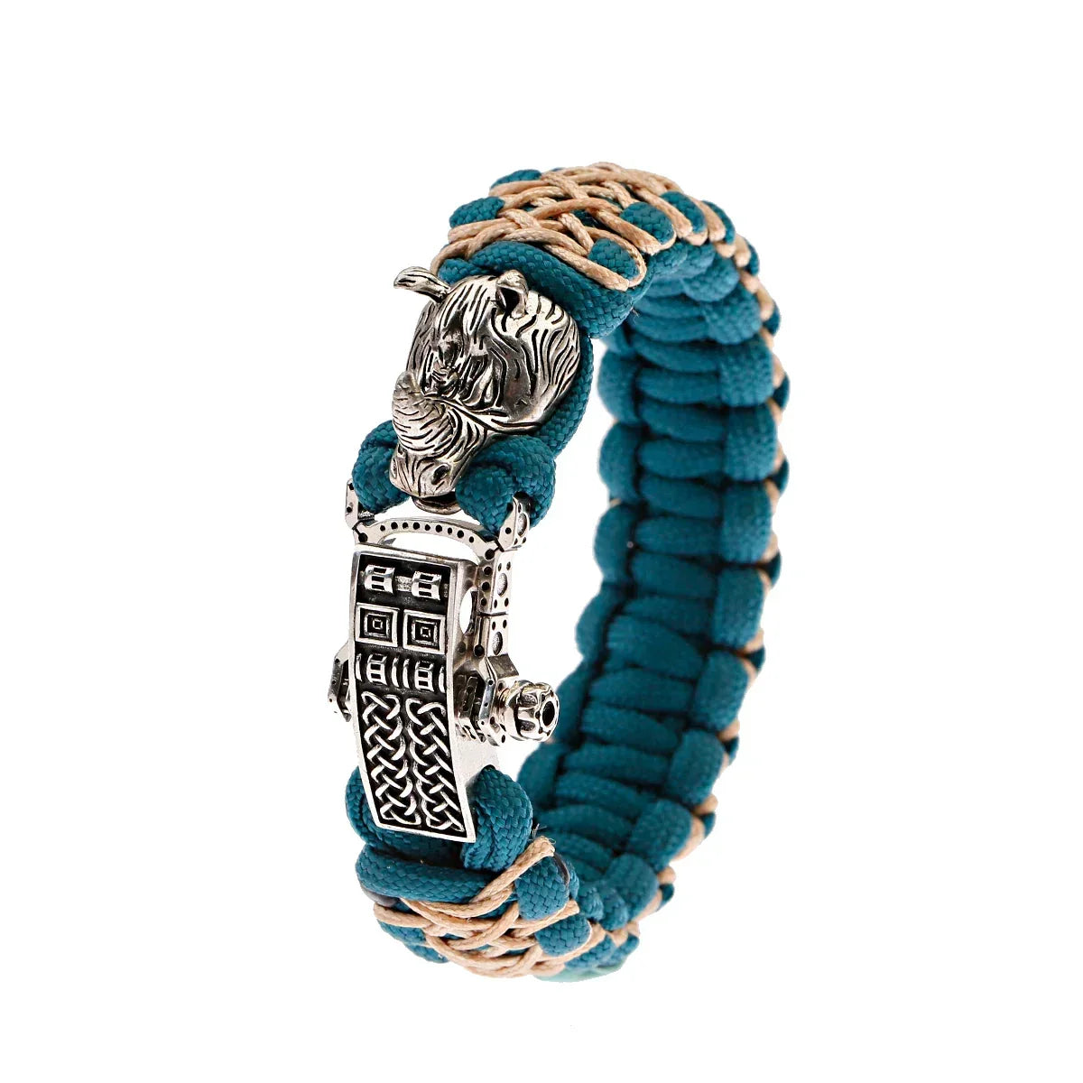 Bracelet Homme Viking Nordique Tressé Main Crâne Punk Antique - GoHappy France - bracelet homme GoHappy