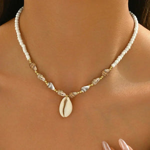 Ocean Charm collier femme coquillage bohème chic - collier GoHappy