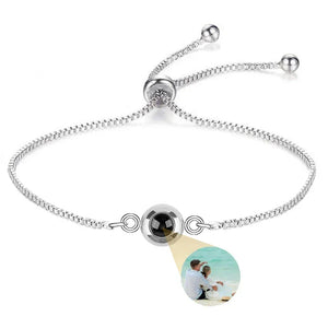 Bracelet Photo Gravé Projection Personnalisable - bracelets personnalisés GoHappy