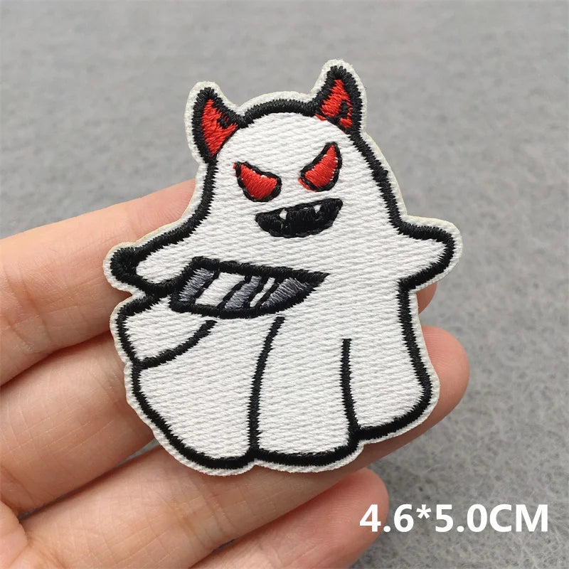 Patchs Brodés Chats Thermocollants Écussons Cartoon Vêtements Sacs