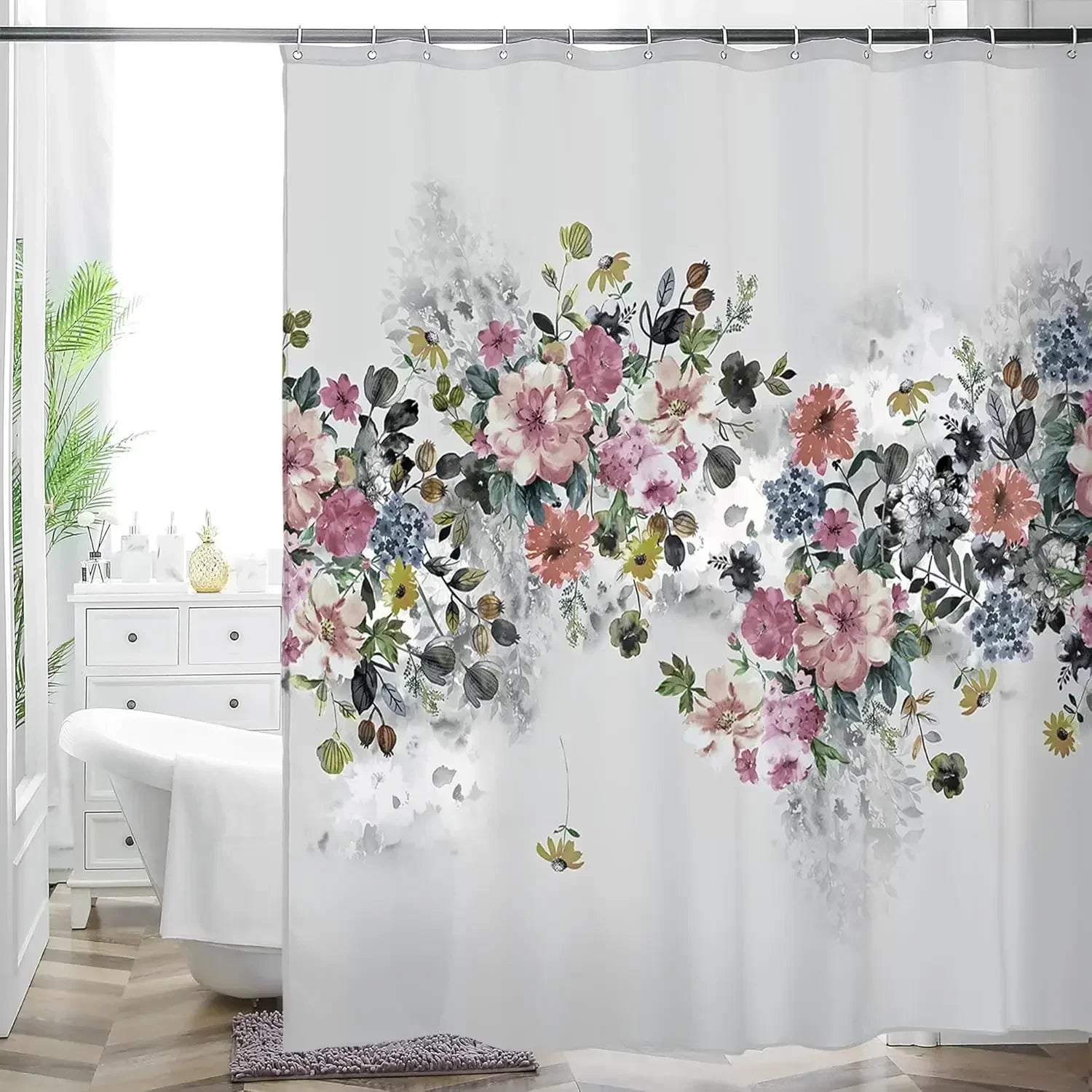 Rideau Douche Inspirant Nature Plantes 26 Designs Multi-Tailles - rideaux de douche GoHappy