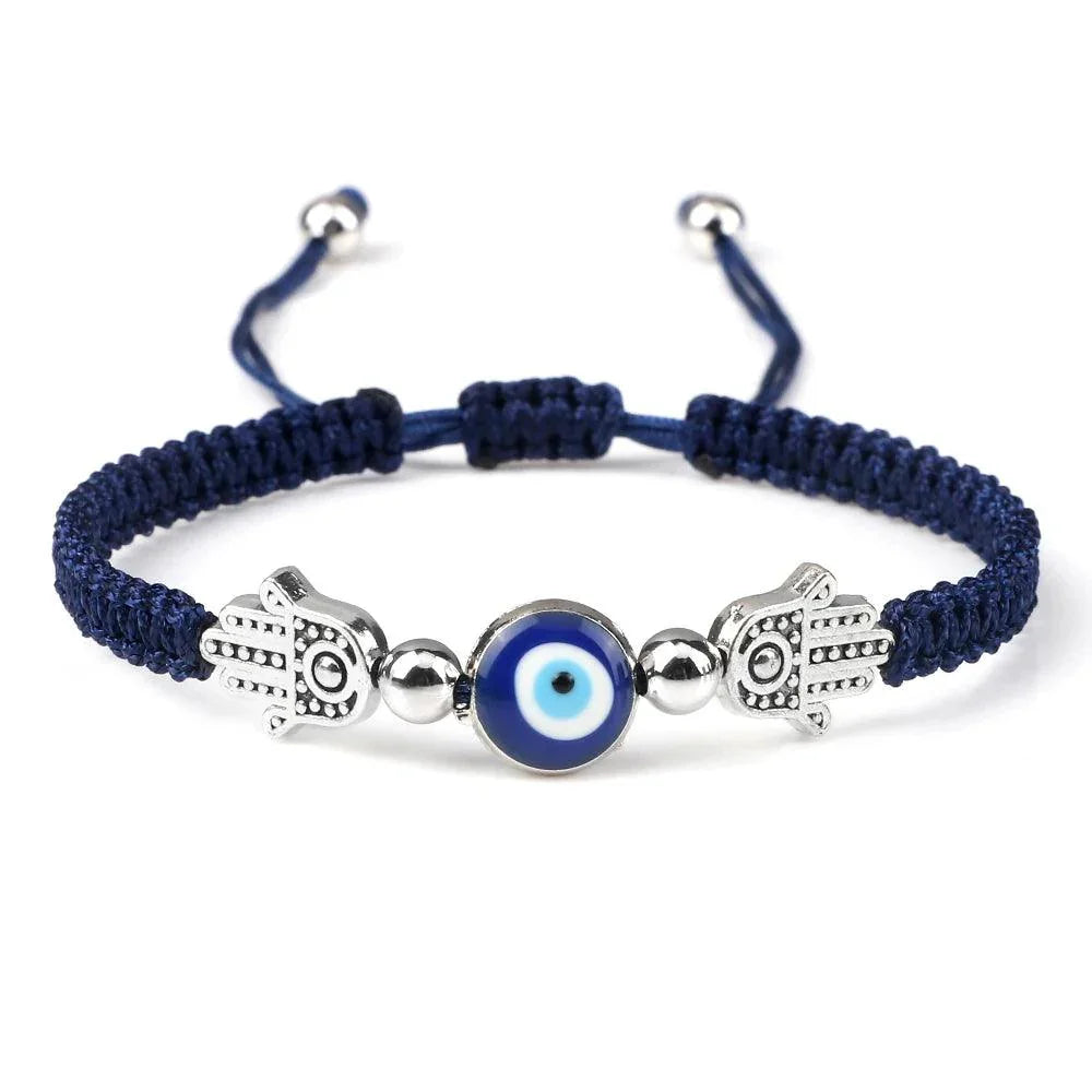 Bracelets Porte-Bonheur Evil Eye en Tissu Tressé - Bracelets Porte-Bonheur GoHappy