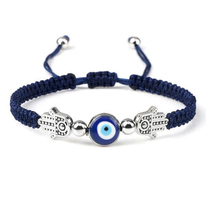 Bracelets Porte-Bonheur Evil Eye en Tissu Tressé - Bracelets Porte-Bonheur GoHappy
