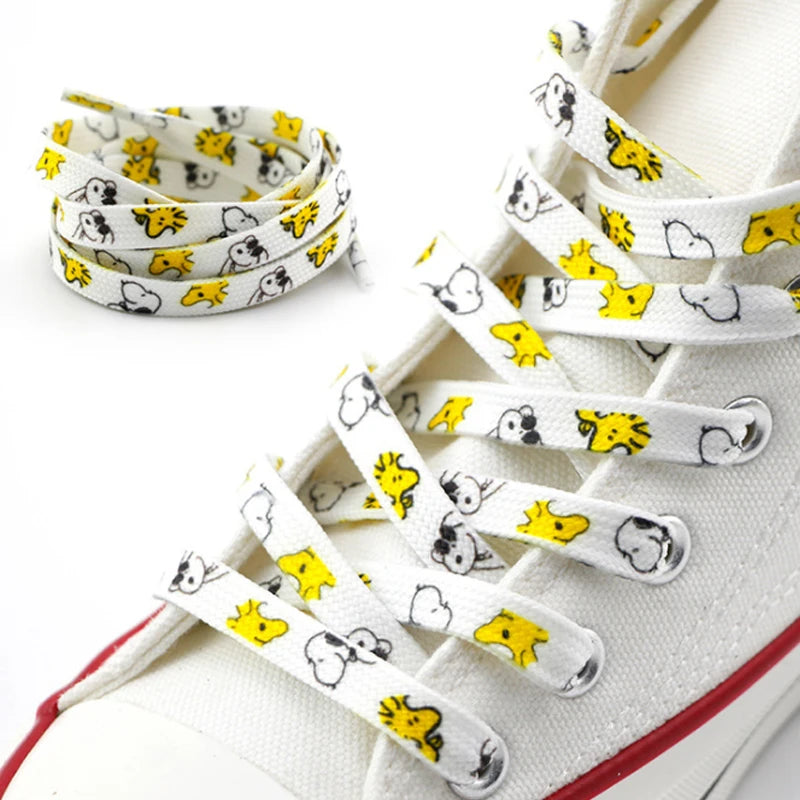 Lacets plats fun motifs cartoon sneakers originales