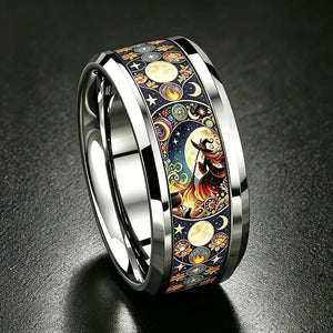 Moon Witch bague acier inoxydable lune sorcière - bague femme GoHappy