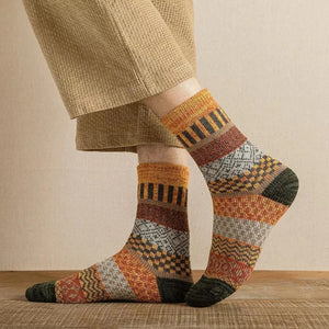 Chaussettes Laine Hiver Homme - Lot de 5 - chaussettes d'hiver GoHappy