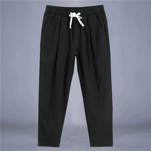 pantalon fluide noir homme taille élastique cordon léger confortable GoHappy France