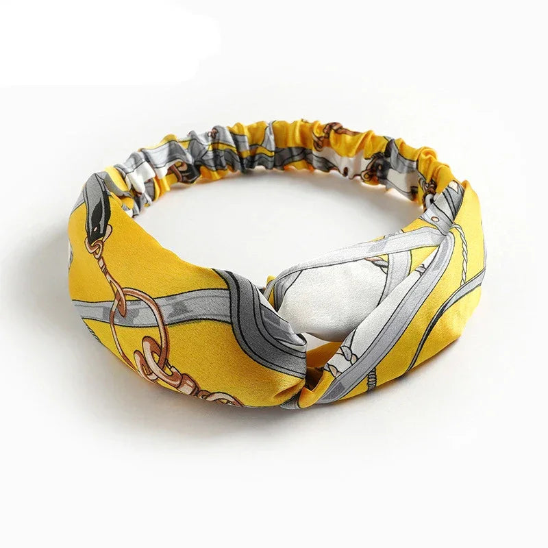 Bandeau Twist Riviera – Bohème Chic Imprimé Femme